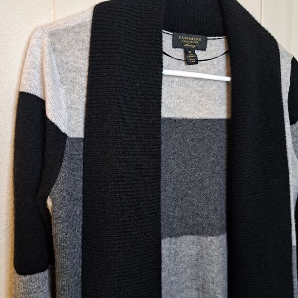 Charter Club Women Luxury 100% Cashmere Long Cardigan Open Front Size XS Soft - Picture 6 of 11